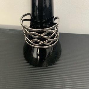 Lia Sofia Elegant Silver Cuff Bracelet